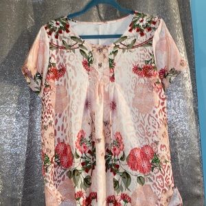 Pink floral top